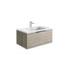 Reid 800mm LED Vanity Unit & Smooth White Basin - Grey Oak