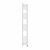 Fjord 1800 x 300mm Curved White Thermostatic Touch Control Electric Heated Towel Rail