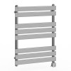 Juva 800 x 600mm Chrome Flat Panel Electric Thermostatic Heated Designer Towel Rail
