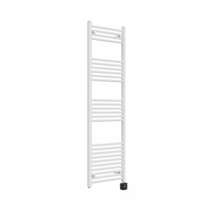 Bergen 1600 x 500mm Straight White Thermostatic Wifi Control Electric Heated Towel Rail