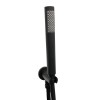 Thurso Round Shower Outlet, Hose & Head Matt Black