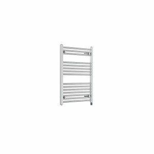 Bergen 800 x 600mm Straight Chrome Prefilled Electric Heated Towel Rail