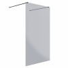Wasdale 1200mm Black Smoked Walk Through Wet Room Screen