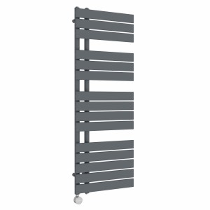 Kristiansund 1380 x 500mm Anthracite Thermostatic Touch Control Electric Heated Towel Rail