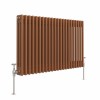 Bern 600 x 1010mm Metallic Bronze Triple Horizontal Column Radiator