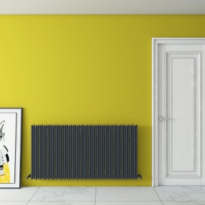 Carisa Pipette 600 x 1230mm Anthracite Designer Aluminium Radiator