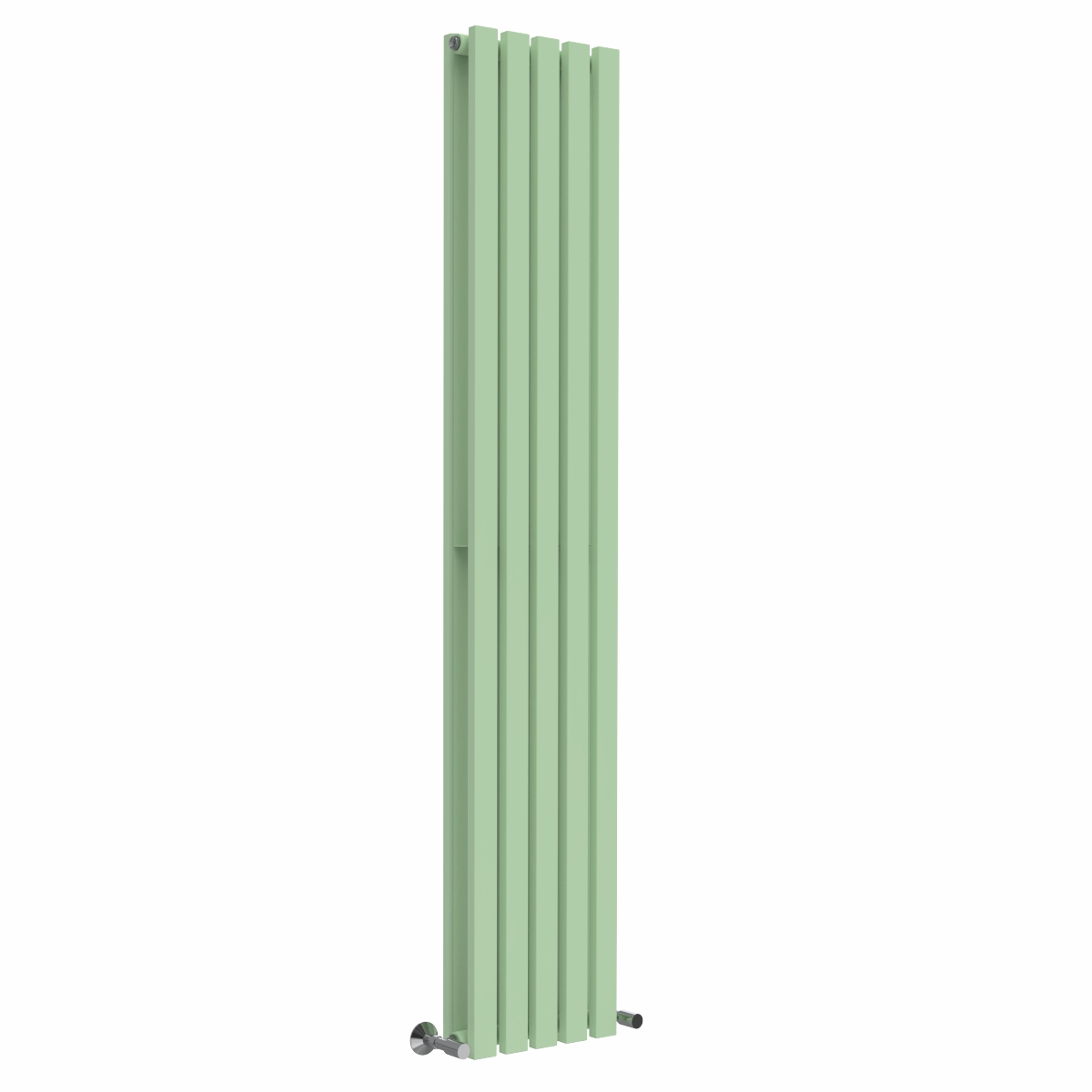 Lulea 1800 x 340mm Pastel Green Double Flat Panel Vertical Designer Radiator