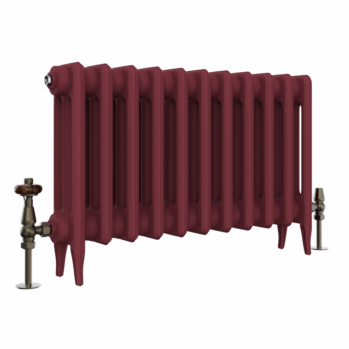 Classic  450 x 716mm  Farrow & Ball Eating Room Red Triple Column Cast Iron Radiator - 11 Sections