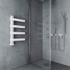 Carisa Moon L 800 x 500mm White Designer Aluminium Towel Rail