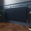 Norden 600 x 1417mm Sapphire Blue Single Horizontal Oval Column Designer Radiator