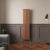 Norden 1600 x 355mm Metallic Bronze Double Oval Column Vertical Designer Radiator