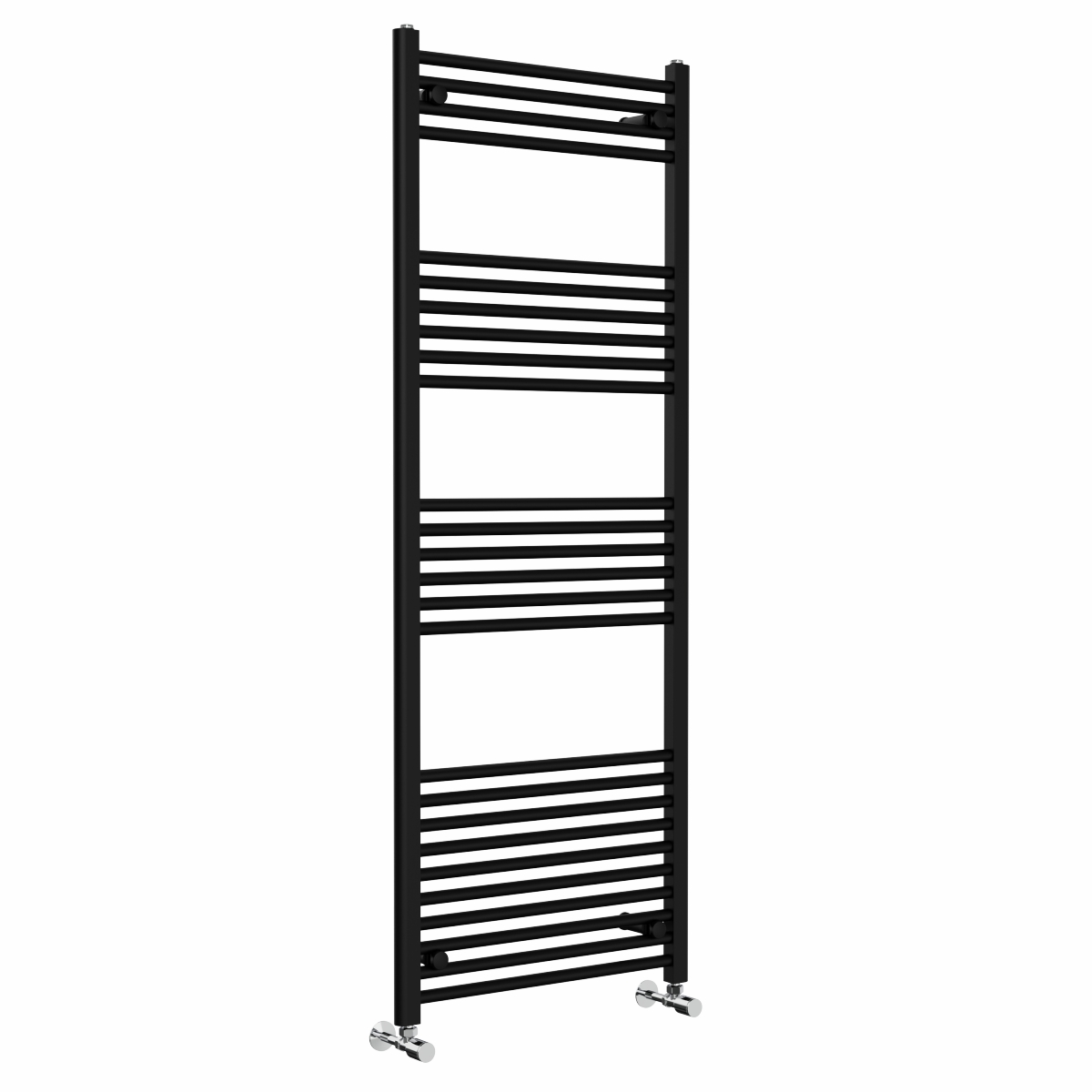 Bergen 1600 x 600mm Straight Black Heated Towel Rail