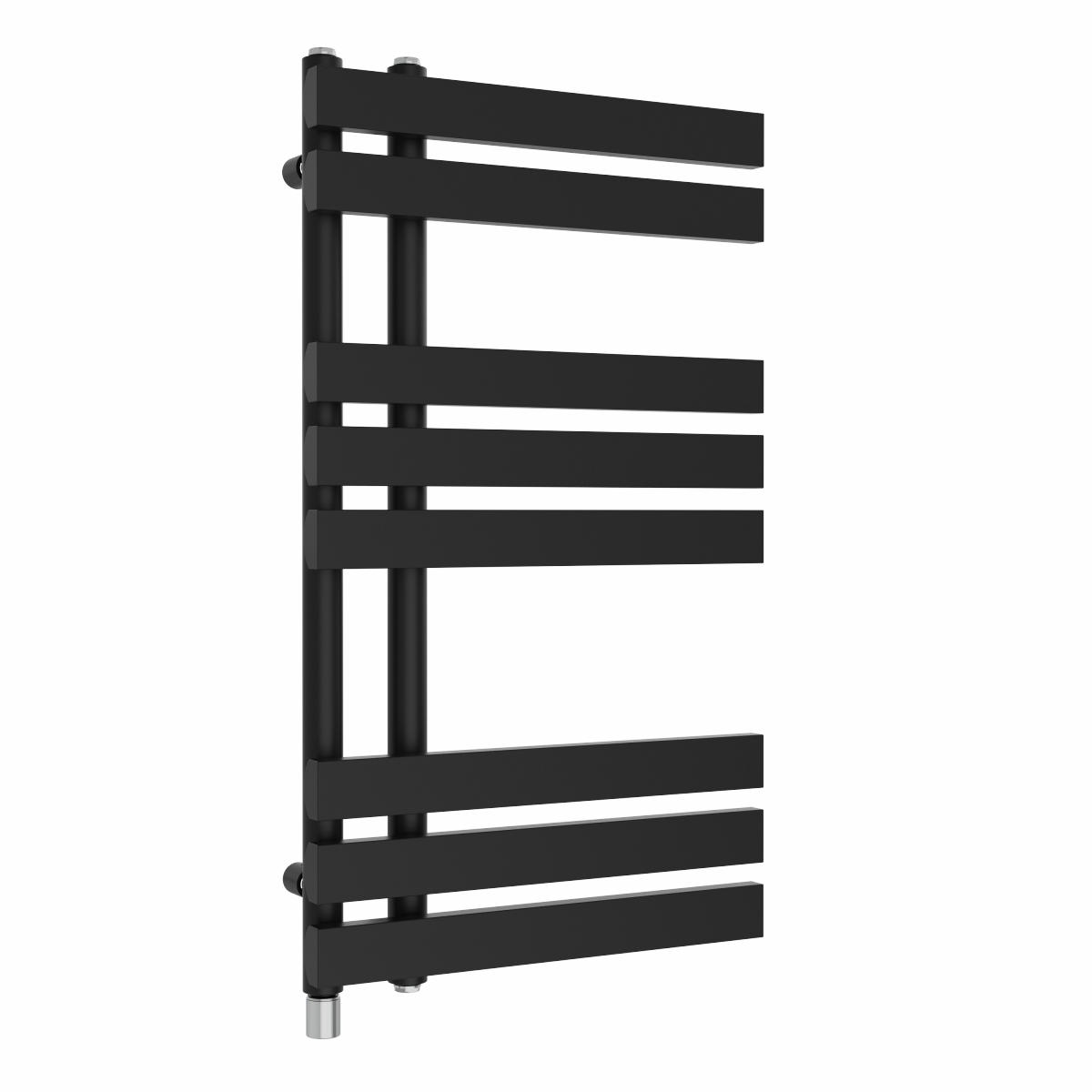 Koli 800 x 450mm Black Simple Electric Heated Towel Rail