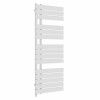 Kristiansund 1380 x 500mm White Simple Electric Heated Towel Rail
