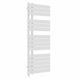 Kristiansund 1380 x 500mm White Simple Electric Heated Towel Rail