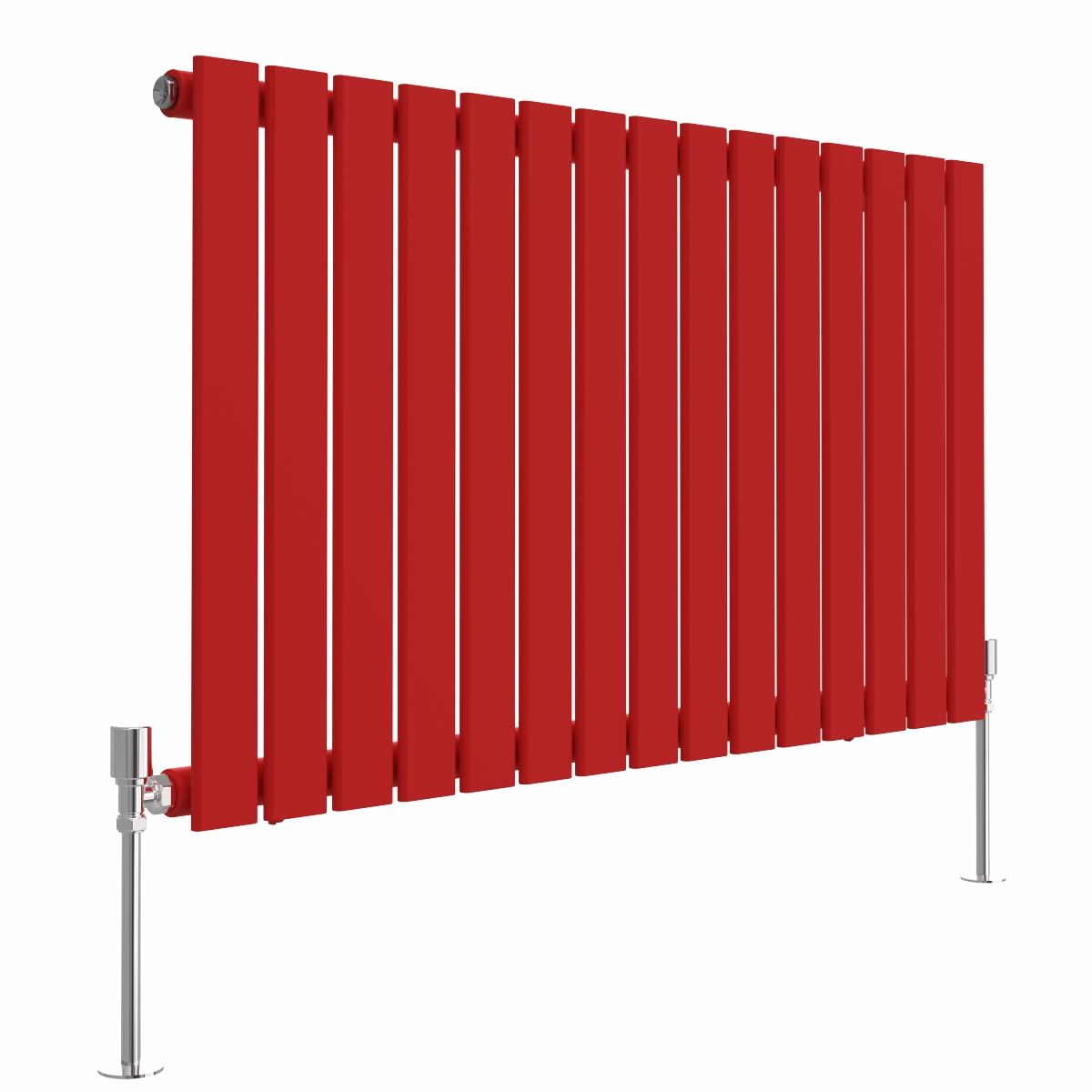 Karlstad 600 x 1022mm Signal Red Single Flat Panel Horizontal Designer Radiator