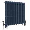 Classic  745 x 716mm  Farrow & Ball Hague Blue Triple Column Cast Iron Radiator - 11 Sections