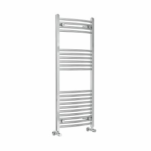 Fjord 1200 x 500mm Curved Chrome Heated Towel Rail