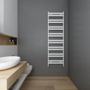 Carisa Soleil 1645 x 480mm White Designer Aluminium Towel Rail