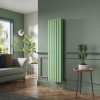 Lulea 1600 x 410mm Pastel Green Double Flat Panel Vertical Designer Radiator