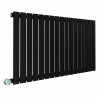 Karlstad 600 x 1158mm Black Horizontal Flat Panel Wifi Electric Radiator - 1000W