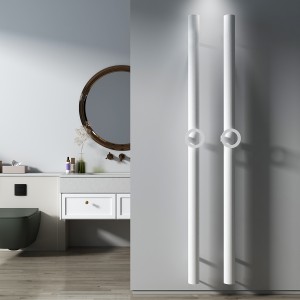 Carisa Otto Single 1800 x 75mm White Designer Aluminium Electric Radiator