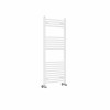 Fjord 1200 x 500mm Curved White Heated Towel Rail