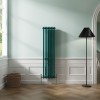 Bern 1500 x 380mm Blue Green Triple Vertical Column Radiator