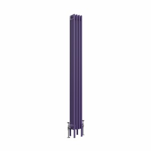 Bern 1800 x 200mm Elegant Purple Four Column Vertical Traditional Radiator