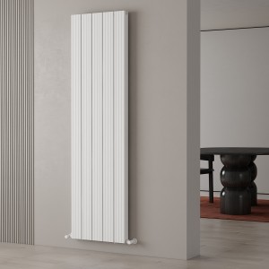 Carisa Chambord Double 1800 x 495mm White Designer Aluminium Radiator