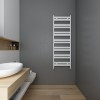 Carisa Soleil 1435 x 480mm White Designer Aluminium Towel Rail