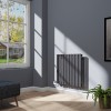 Karlstad 600 x 614mm Anthracite Flat Panel Horizontal Wifi Electric Radiator - 600W