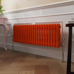 Bern 300 x 1010mm Bright Orange Double Horizontal Column Radiator