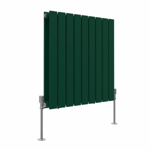 Karlstad 600 x 614mm Moss Green Double Flat Panel Horizontal Designer Radiator