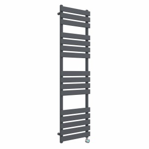 Juva 1600 x 450mm Sand Grey Flat Panel Thermostatic Touch Control Electric Heated Towel Rail