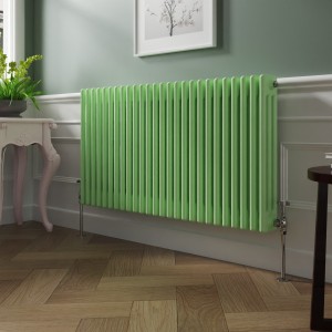 Bern 600 x 1190mm Pastel Green Triple Horizontal Column Radiator