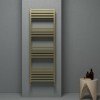 Carisa Fame 1460 x 500mm Brushed Brass Anodized Designer Aluminium Towel Rail