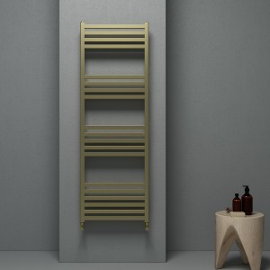 Carisa Fame 1460 x 500mm Brushed Brass Anodized Designer Aluminium Towel Rail
