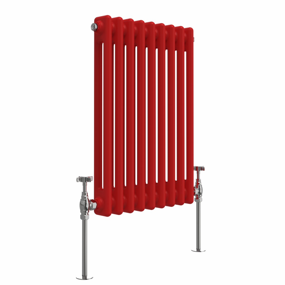 Bern 600 x 425mm Traditional Signal Red Double Horizontal Column Radiator