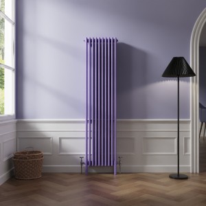 Bern 1800 x 470mm Elegant Purple Four Column Vertical Traditional Radiator