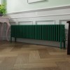 Bern 300 x 1460mm Traditional Moss Green Horizontal Four Column Radiator