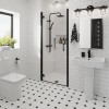 Ennerdale - 700mm Hinged Shower Door - Black