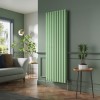 Lulea 1800 x 620mm Pastel Green Double Flat Panel Vertical Designer Radiator