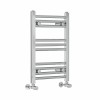 Bergen 600 x 400mm Straight Chrome Heated Towel Rail