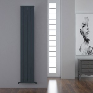 Carisa Mack 1800 x 315mm Anthracite Designer Aluminium Radiator
