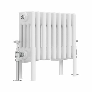 Bern 300 x 425mm White Four Column Horizontal Traditional Radiator