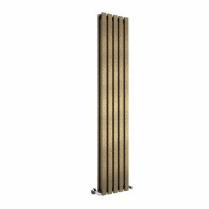 Lulea 1800 x 340mm Black Gold Double Vertical Flat Panel Designer Radiator