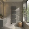 Kristiansund 1800 x 500mm Dual Fuel Gunmetal Thermostatic Touch Control Wifi Electric Heated Towel Rail