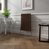 Bern 600 x 425mm Black Copper Triple Column Horizontal Traditional Radiator