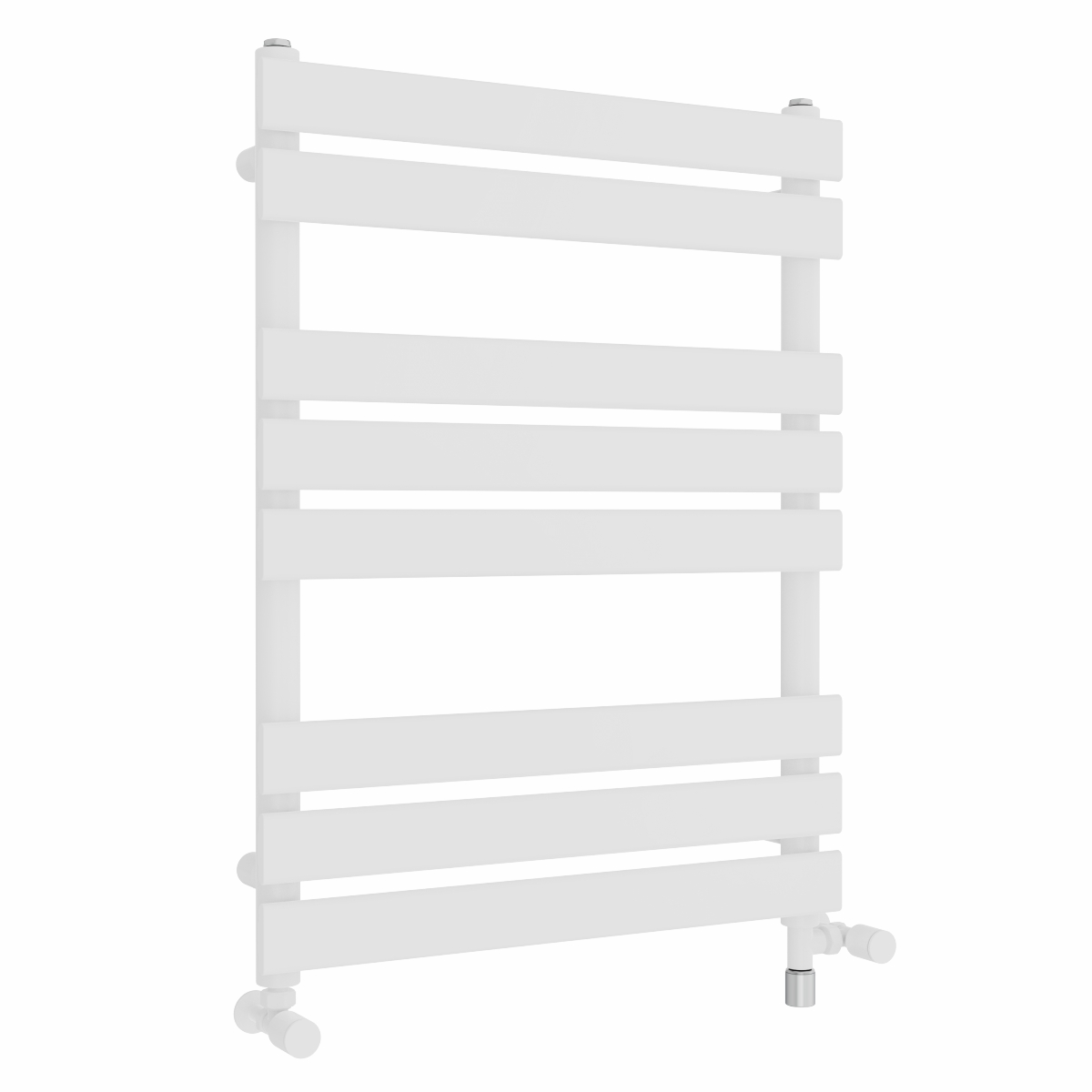Juva 800 x 600mm Dual Fuel White Flat Panel Simple Electric Heated Towel Rail